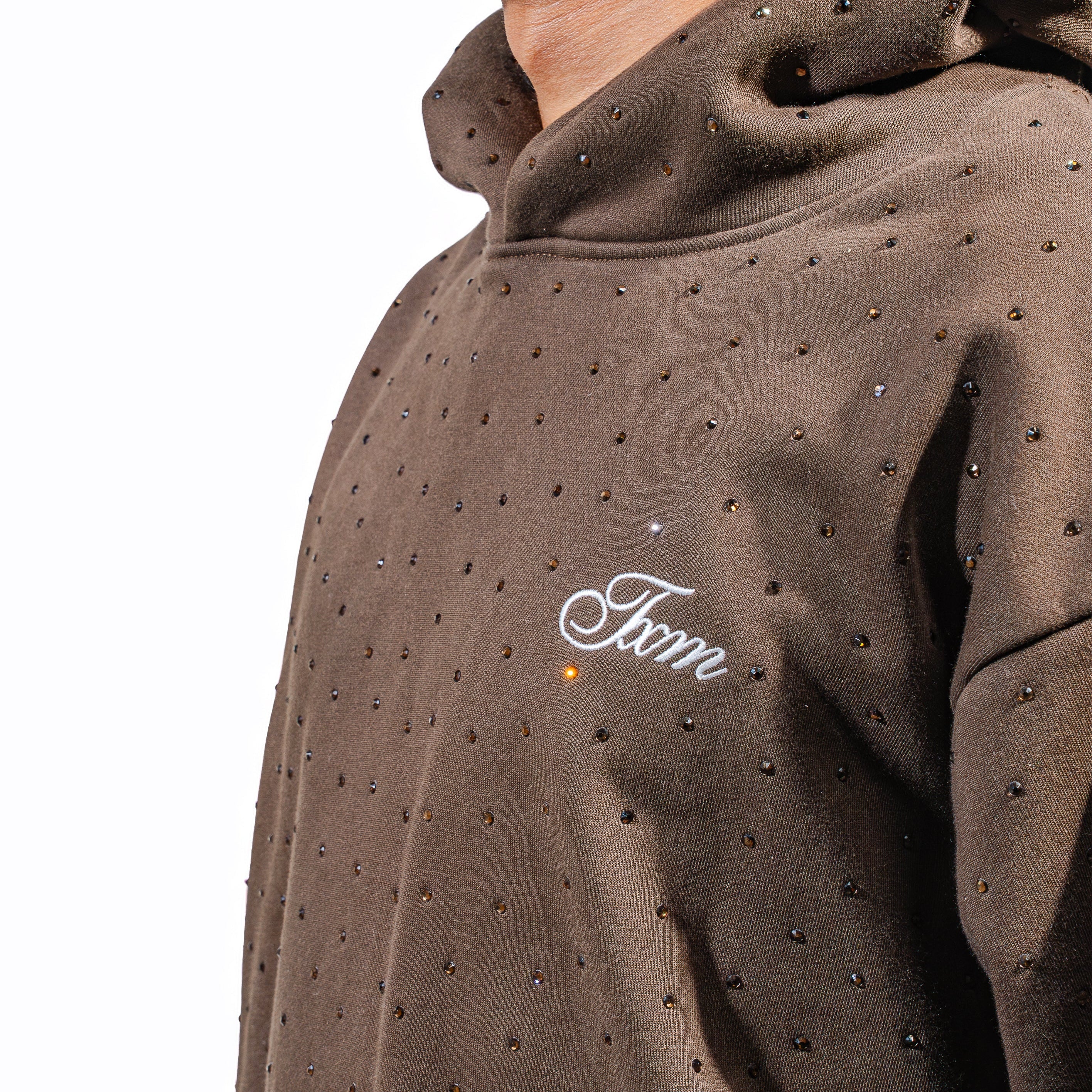 Rhinestone Hoodie (Mocha)