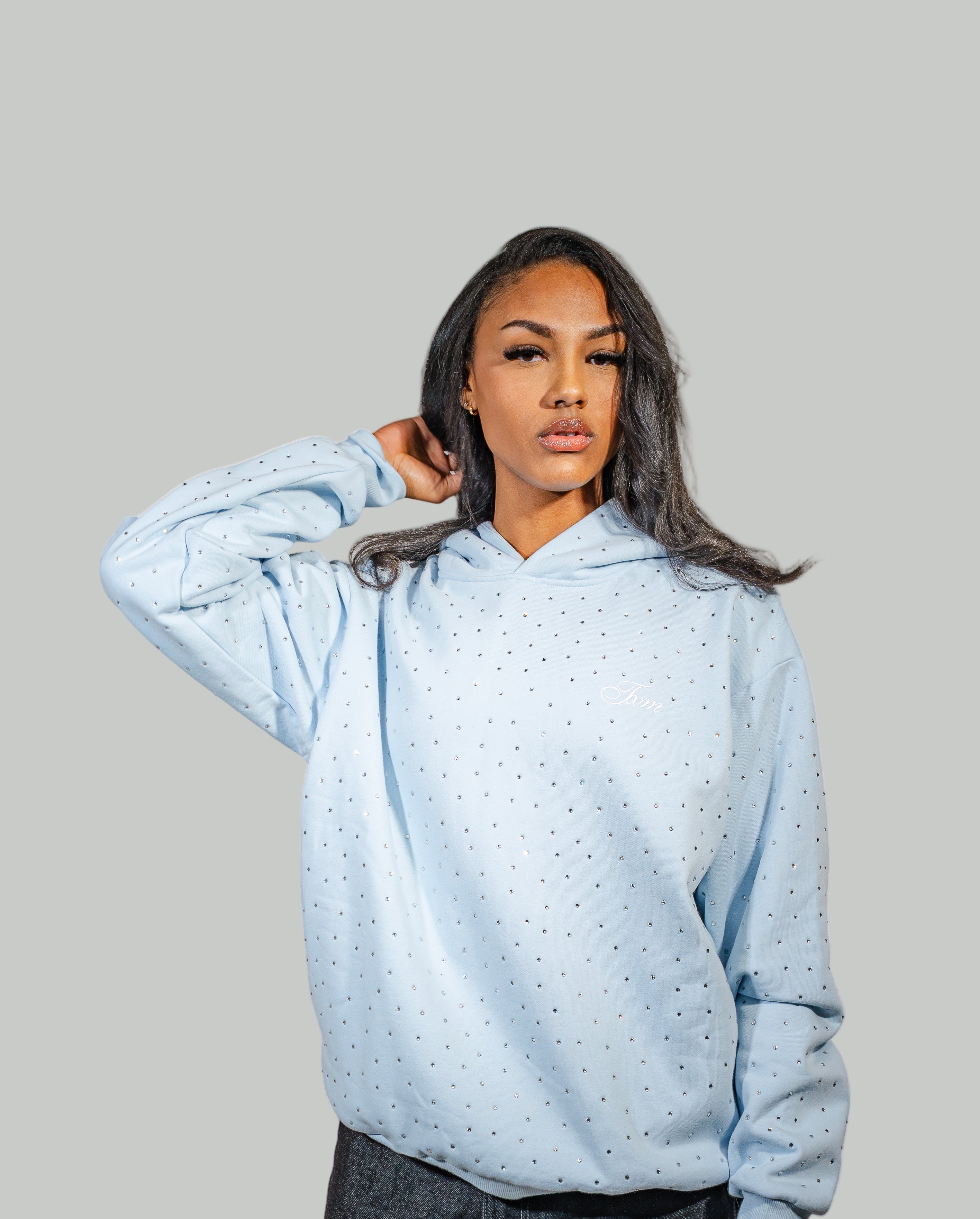 Rhinestone Hoodie (FROST)