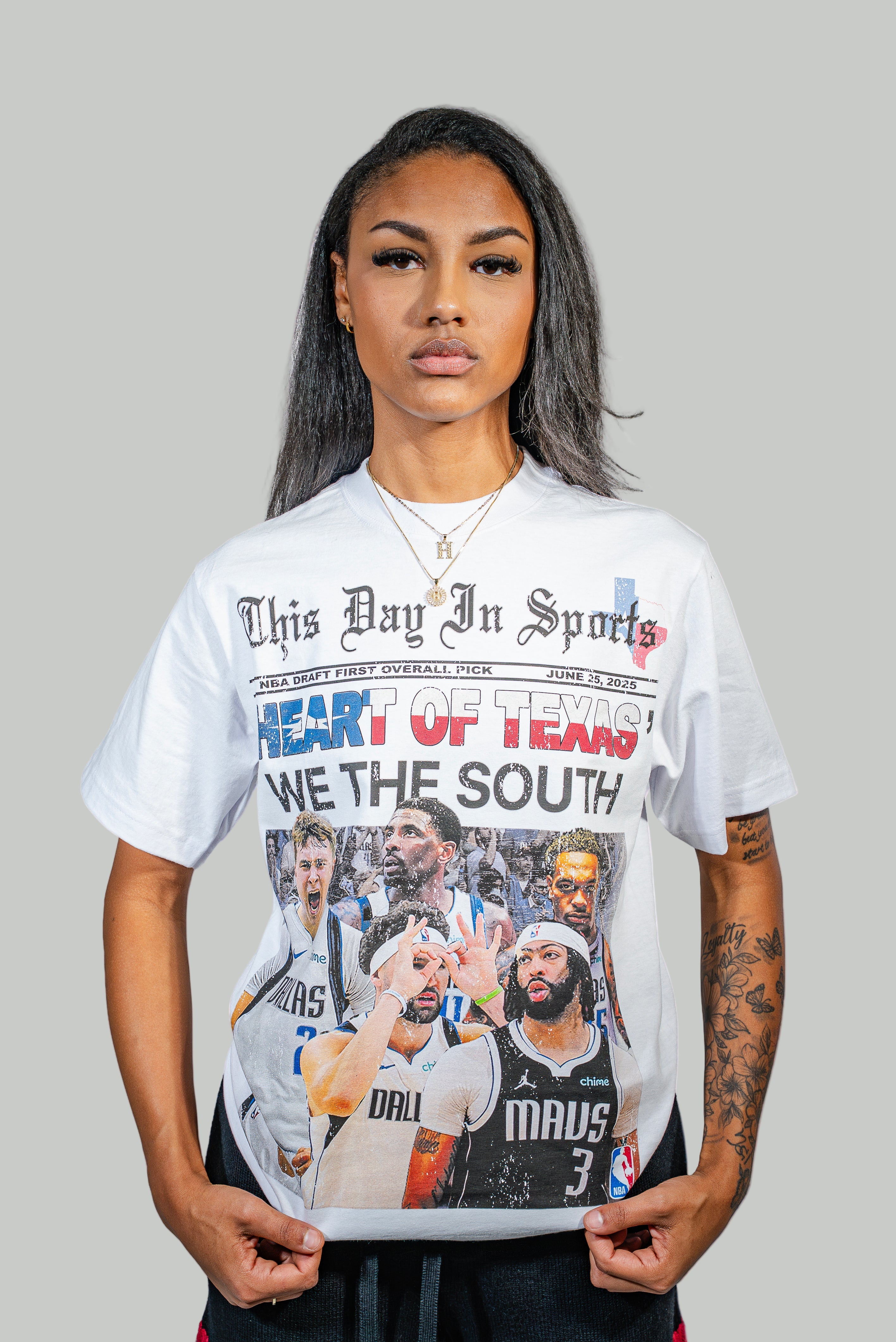 Cooper Flagg Newspaper Tee (White)