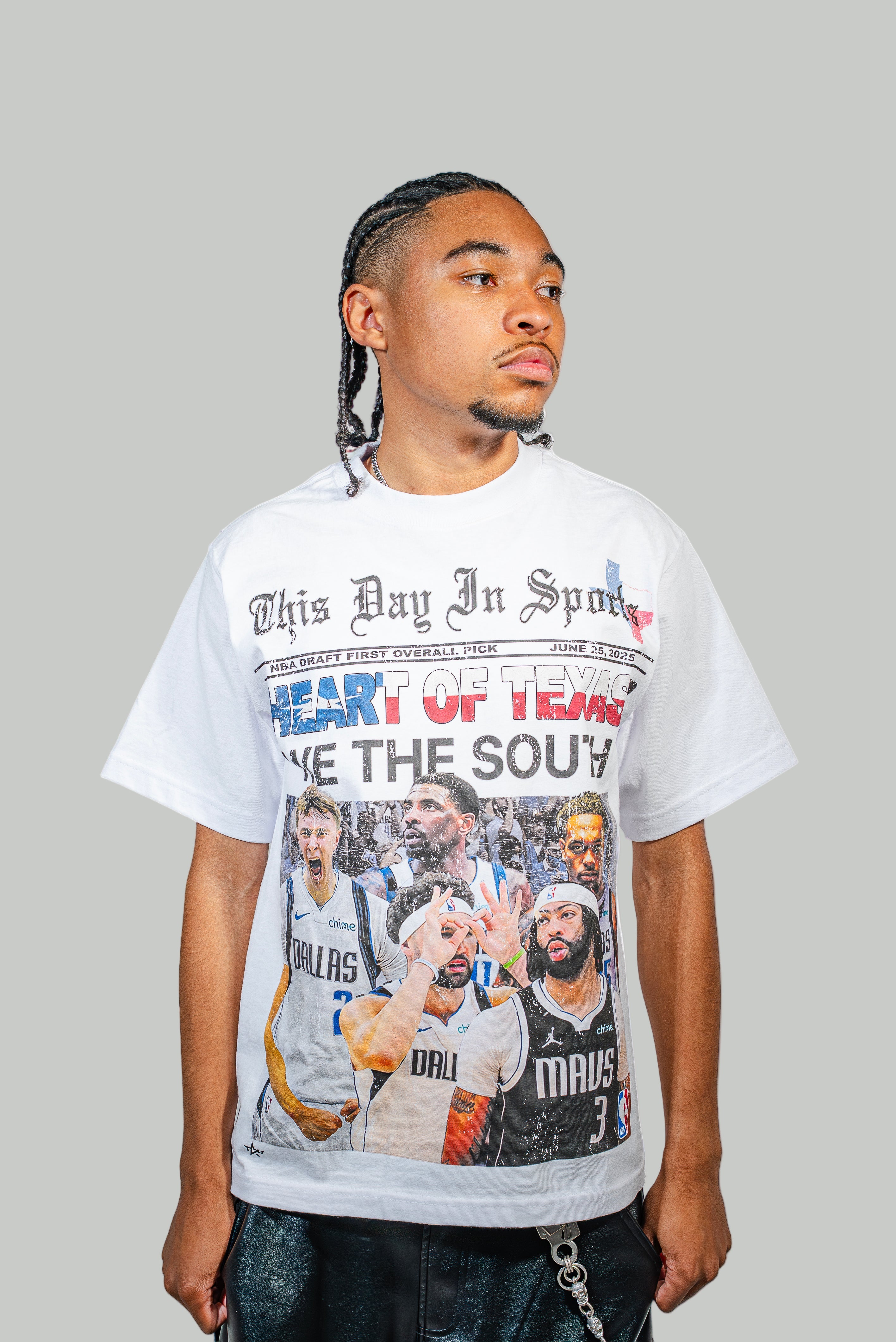 Cooper Flagg Newspaper Tee (White)